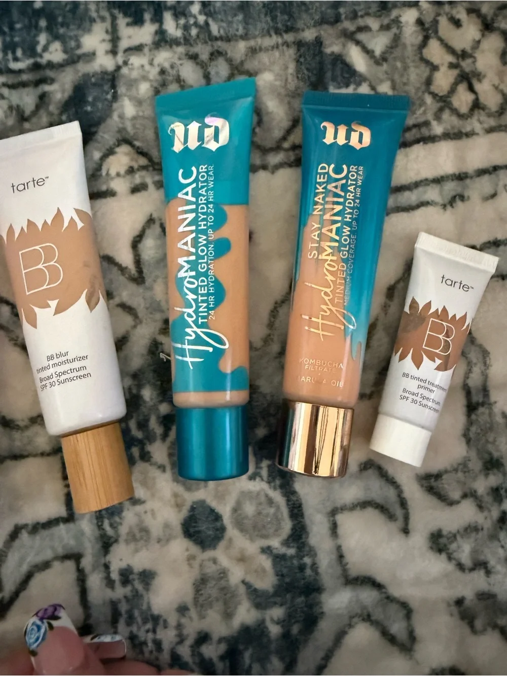 tarte Hydrating Primer & Tint Bundle in White, Purple, Gold and Teal all new